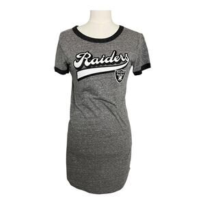 Raiders NFL T-Shirt Dress Tee Shirt Casual Small Football Fan Gray pro Line